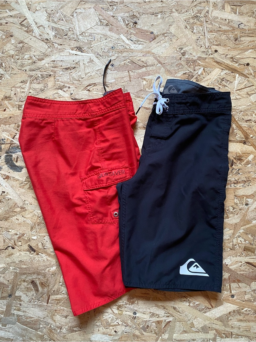 Pack of 2 Quiksilver Kids' Swim Shorts - Red and Black